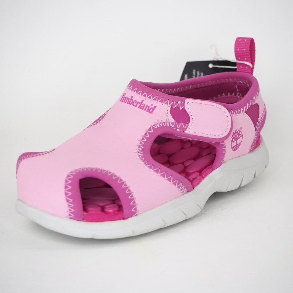 Timberland Little Harbor Sandal Toddler Pink White - Picture 2 of 12